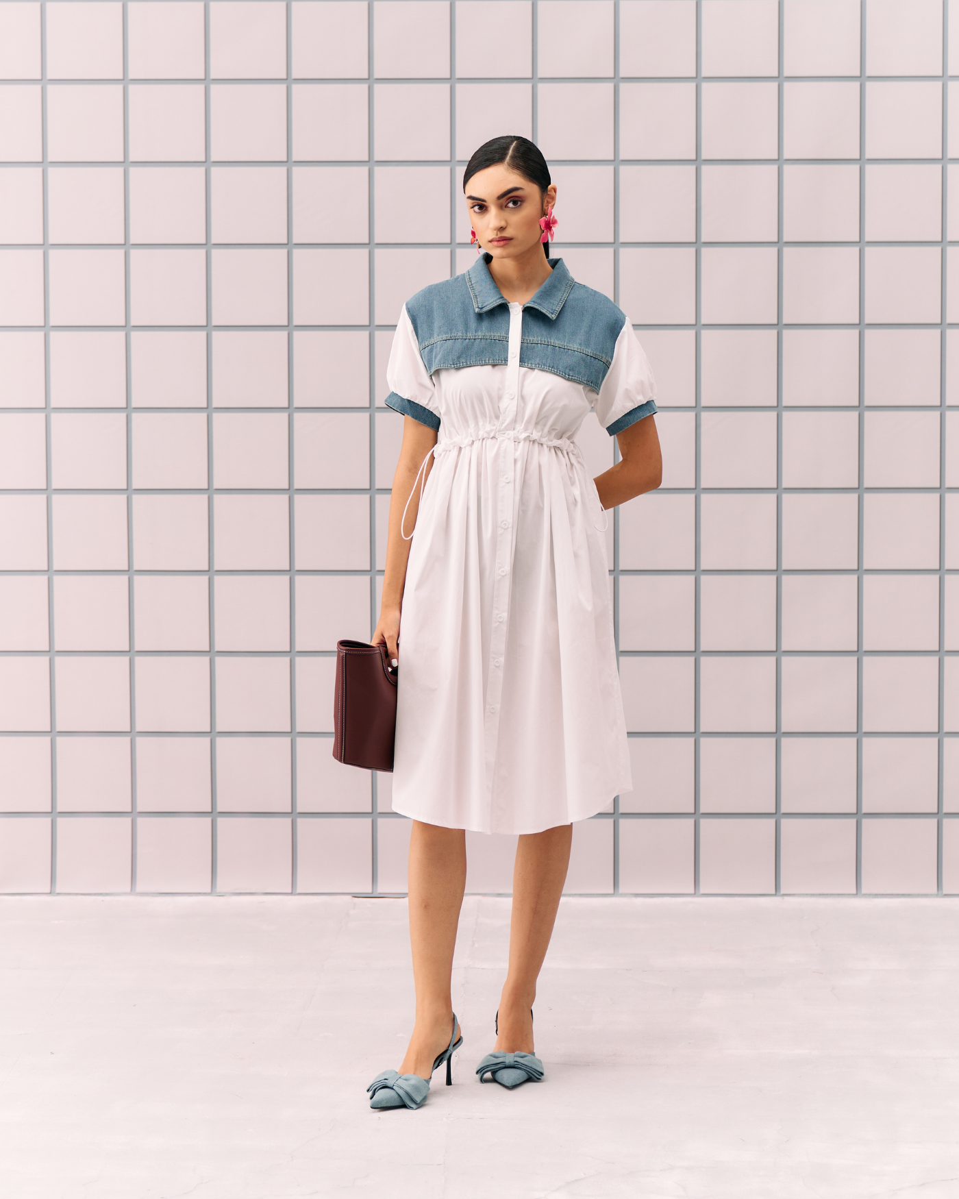 WHITE CORON DRESS