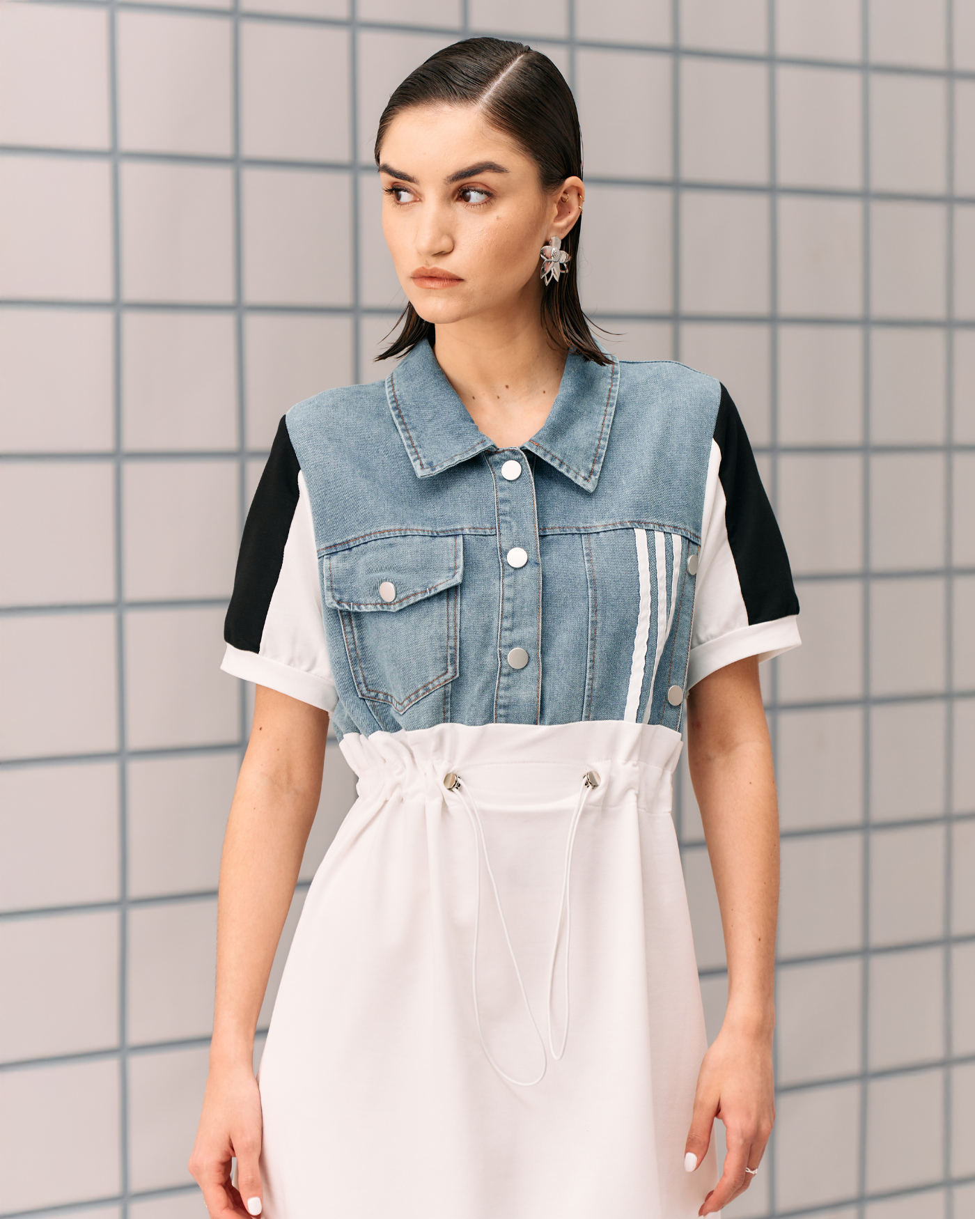 WHITE HELEXA DRESS