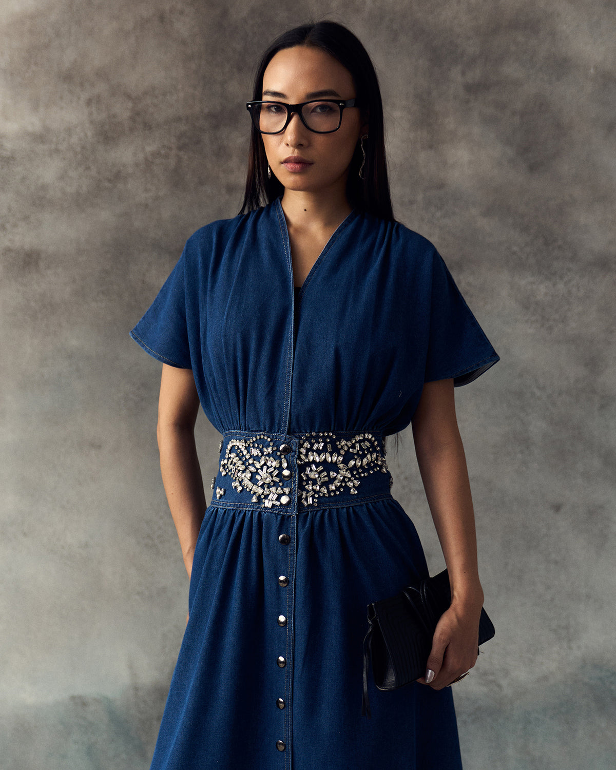 DARK BLUE ANISE DRESS