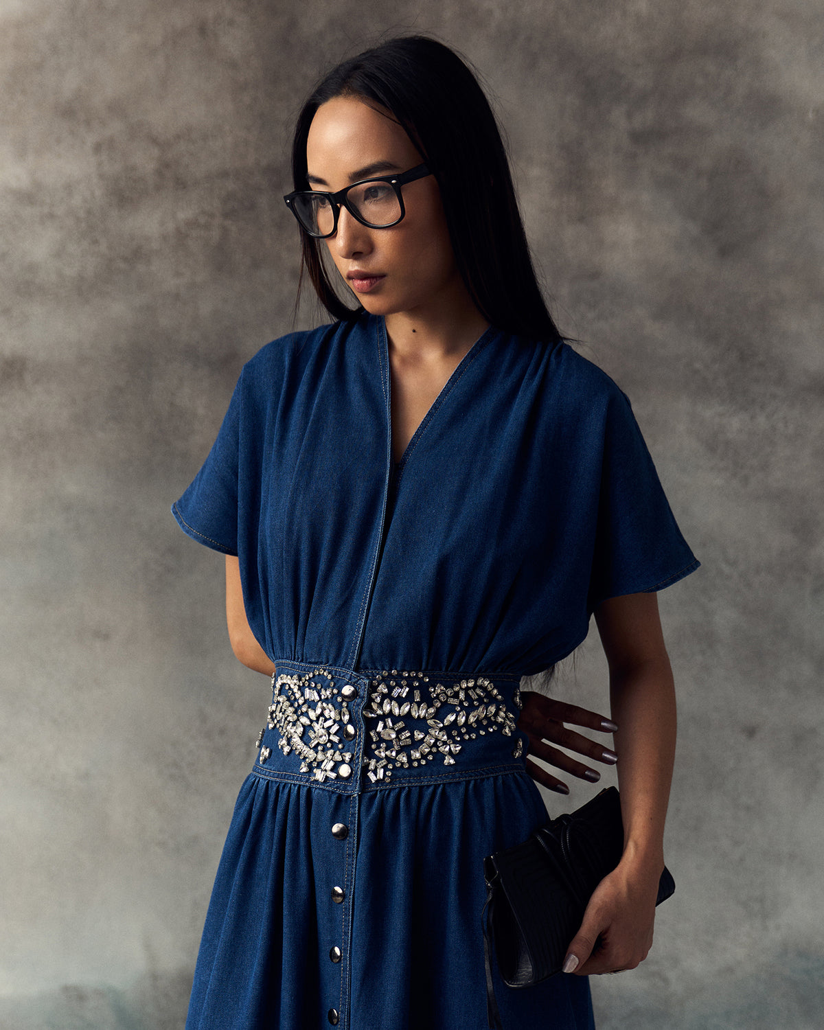 DARK BLUE ANISE DRESS