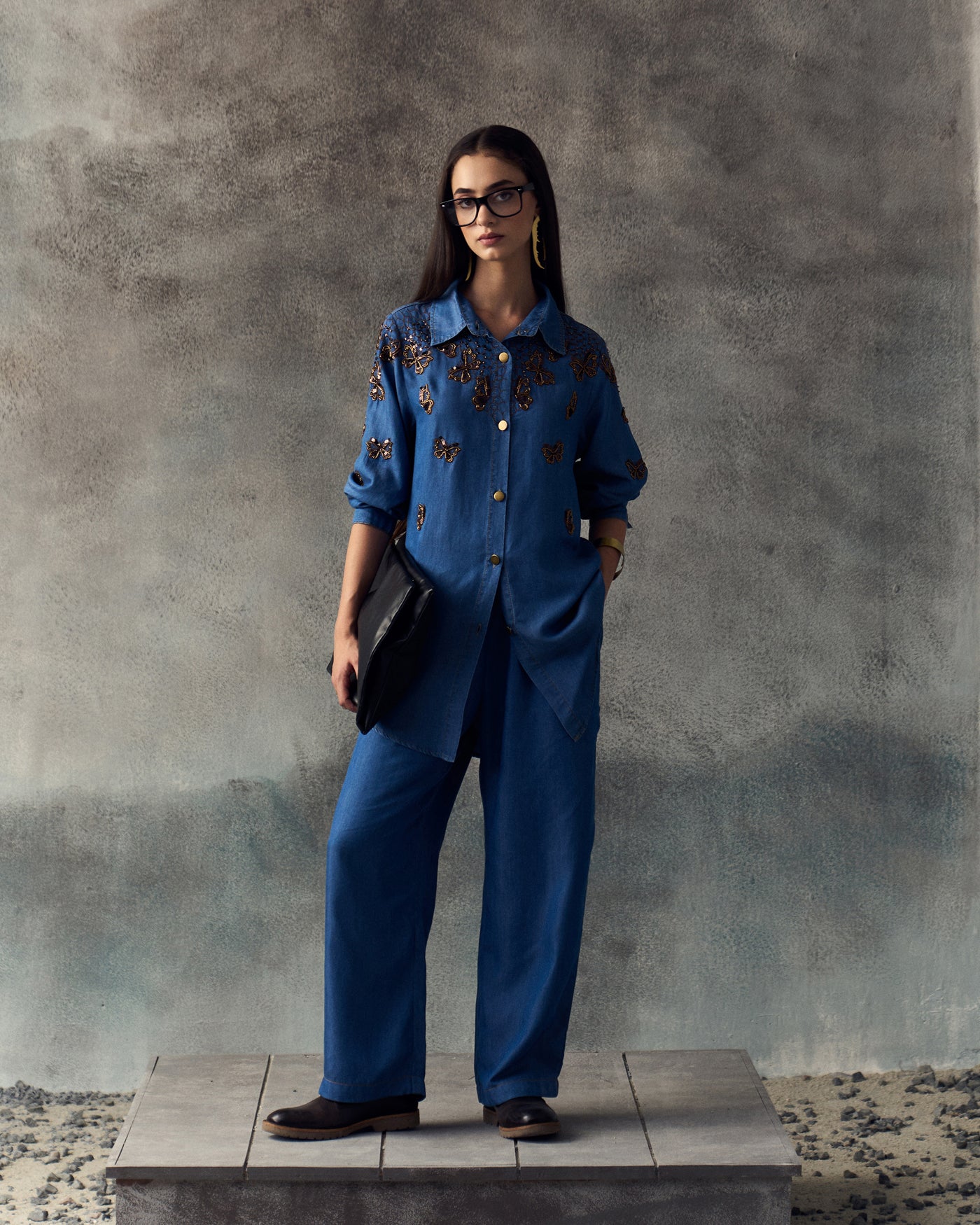 DARK BLUE LORREN COORD SET