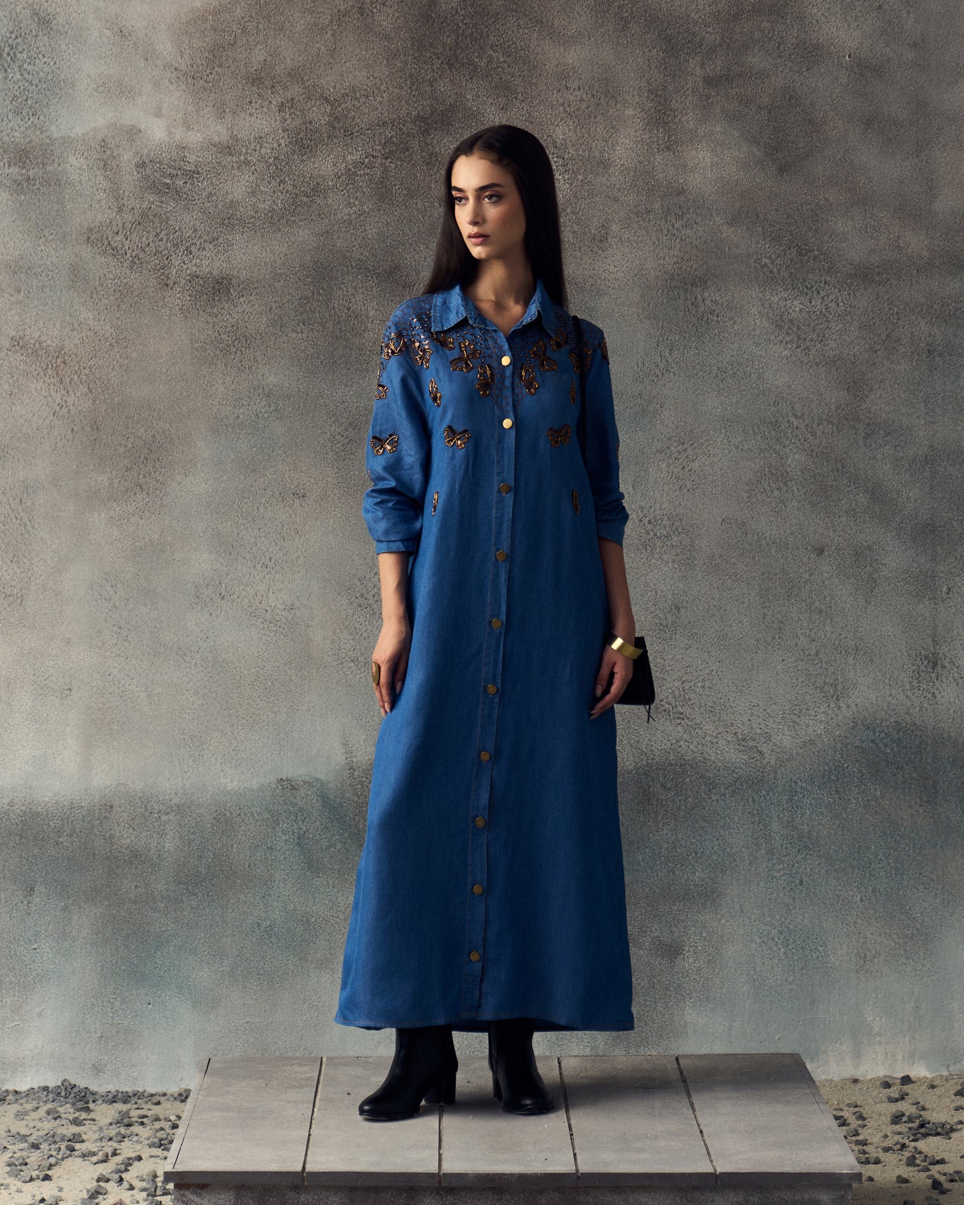 DARK BLUE SORREN DRESS