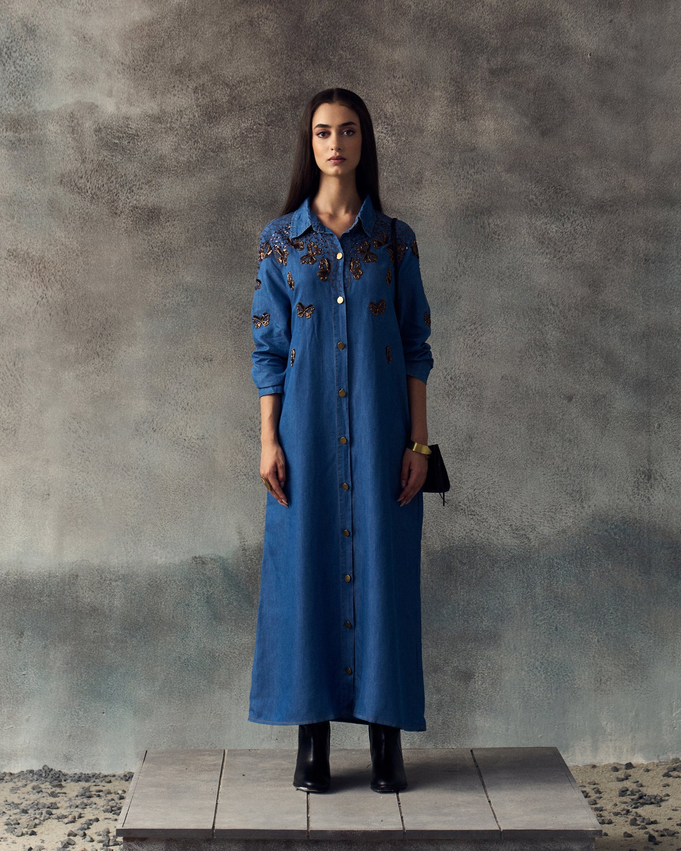 DARK BLUE SORREN DRESS
