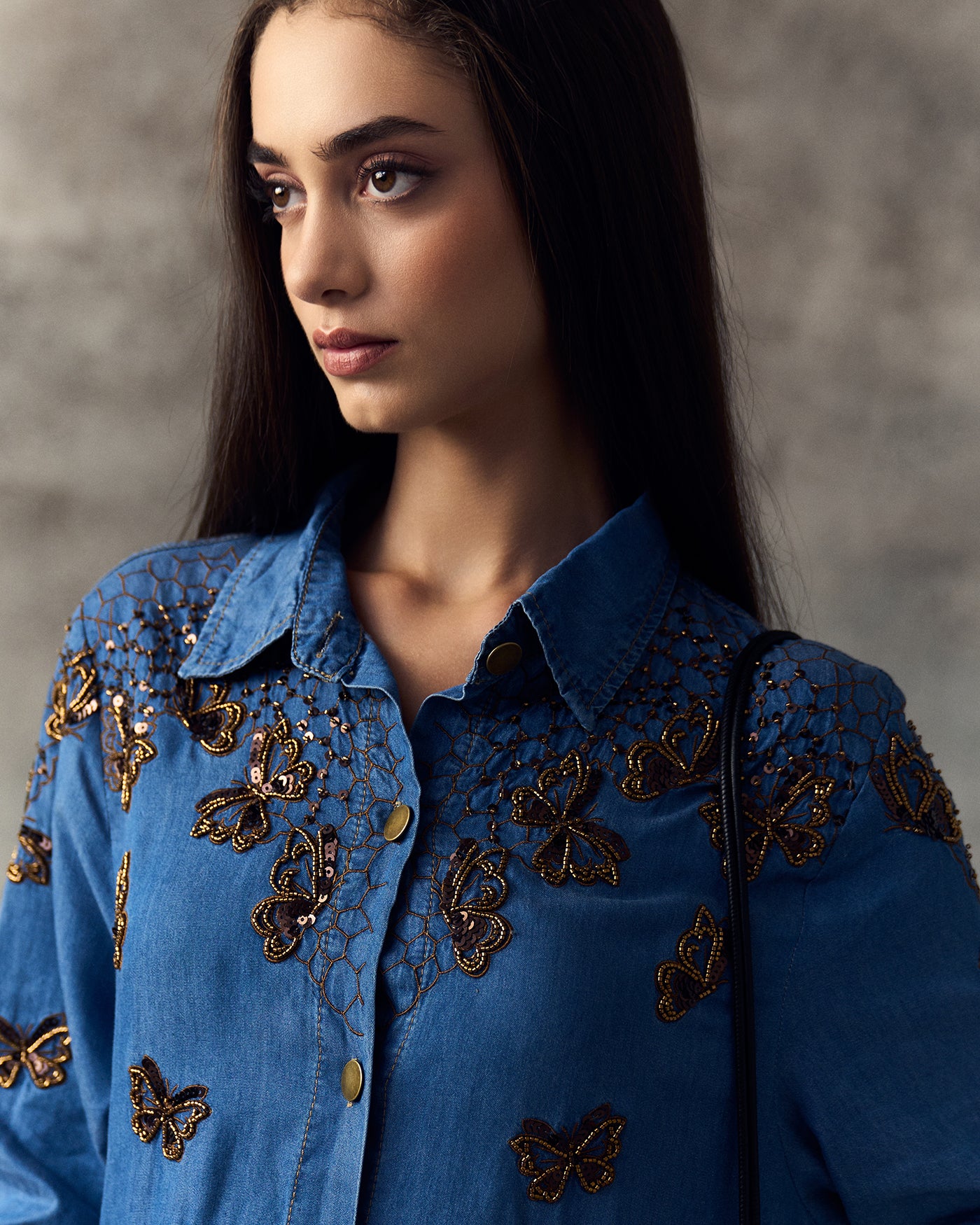DARK BLUE SORREN DRESS