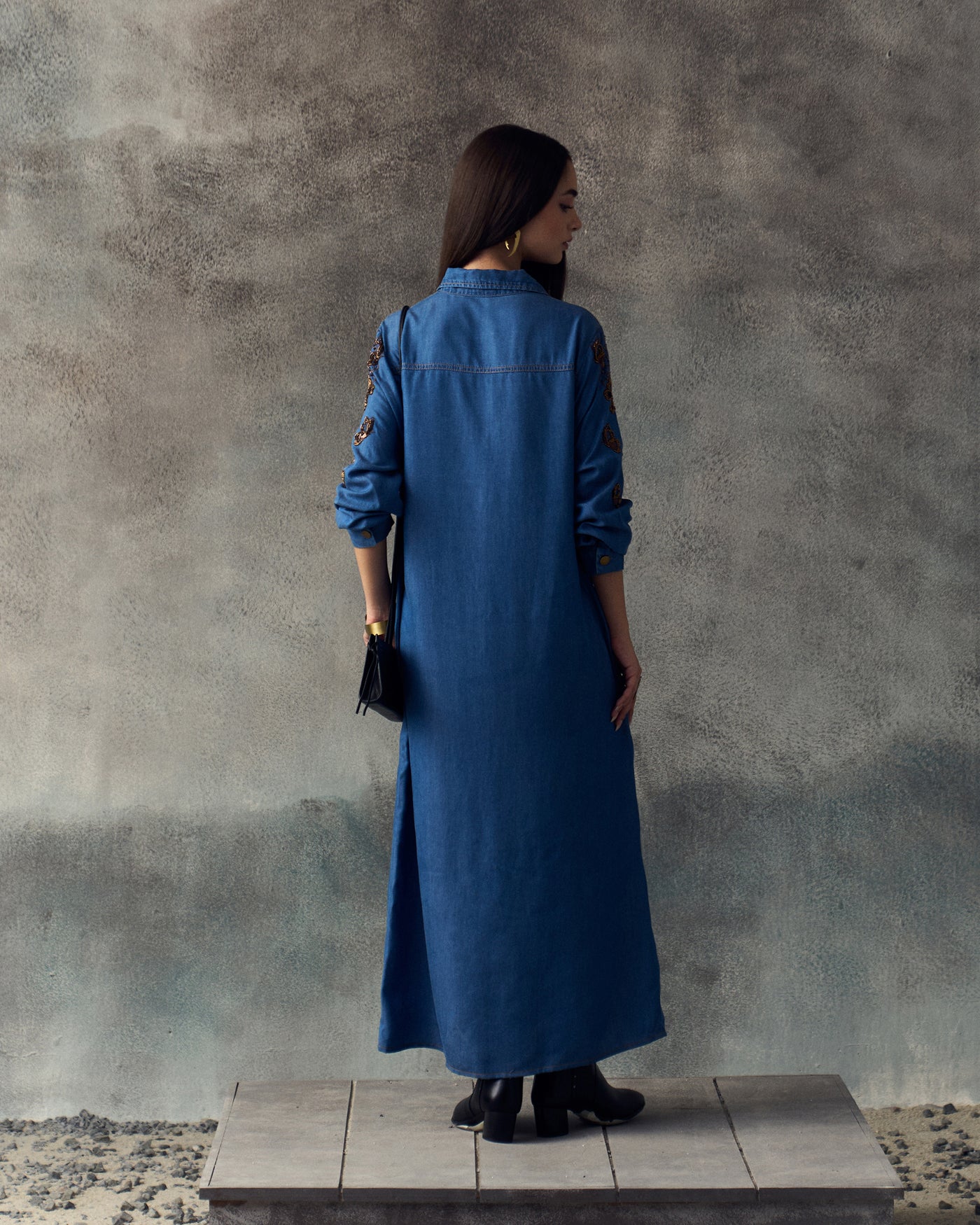 DARK BLUE SORREN DRESS