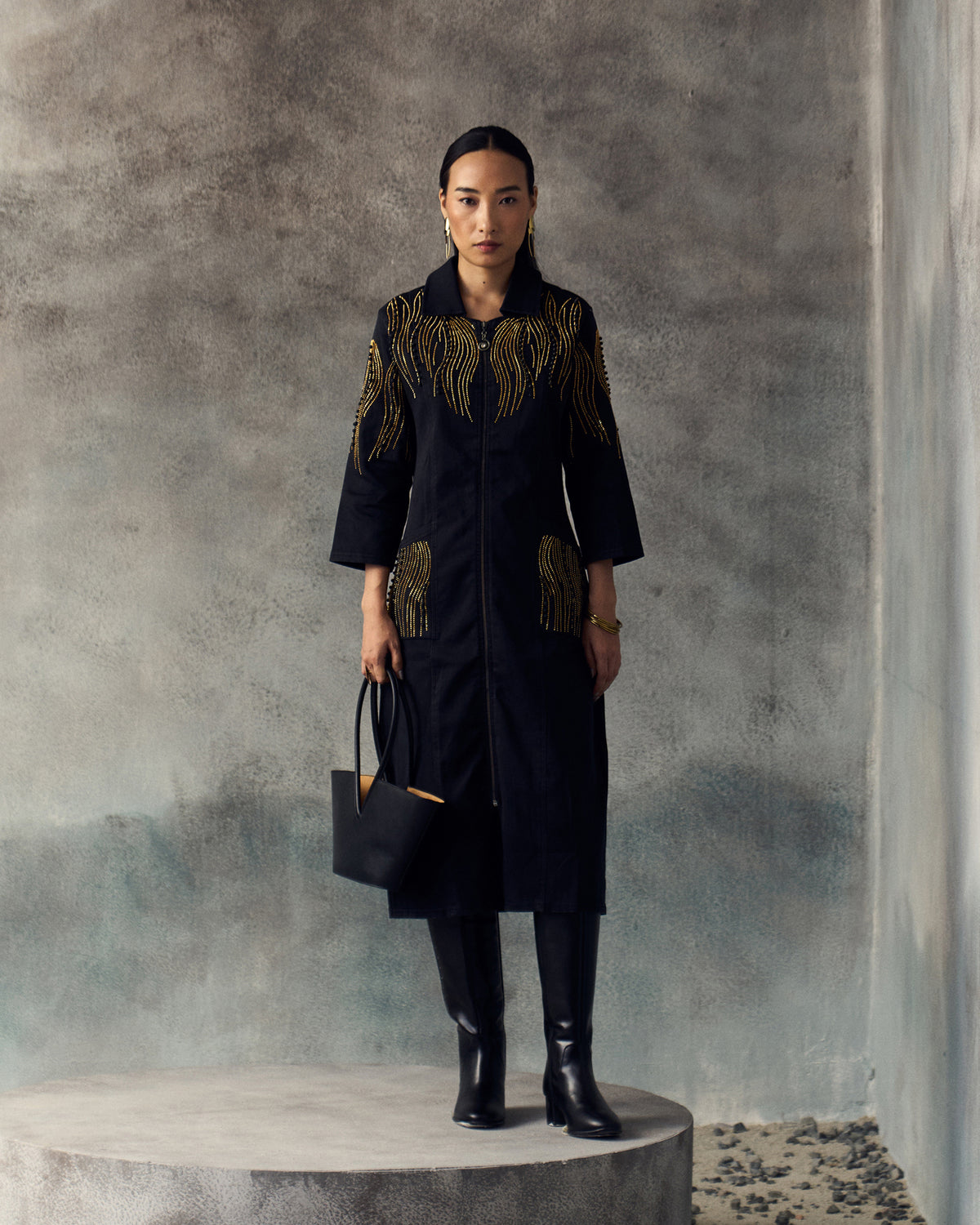 BLACK GANA DRESS