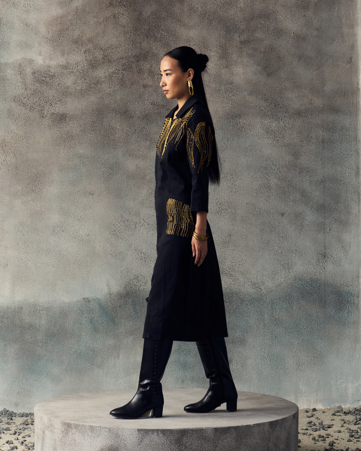 BLACK GANA DRESS