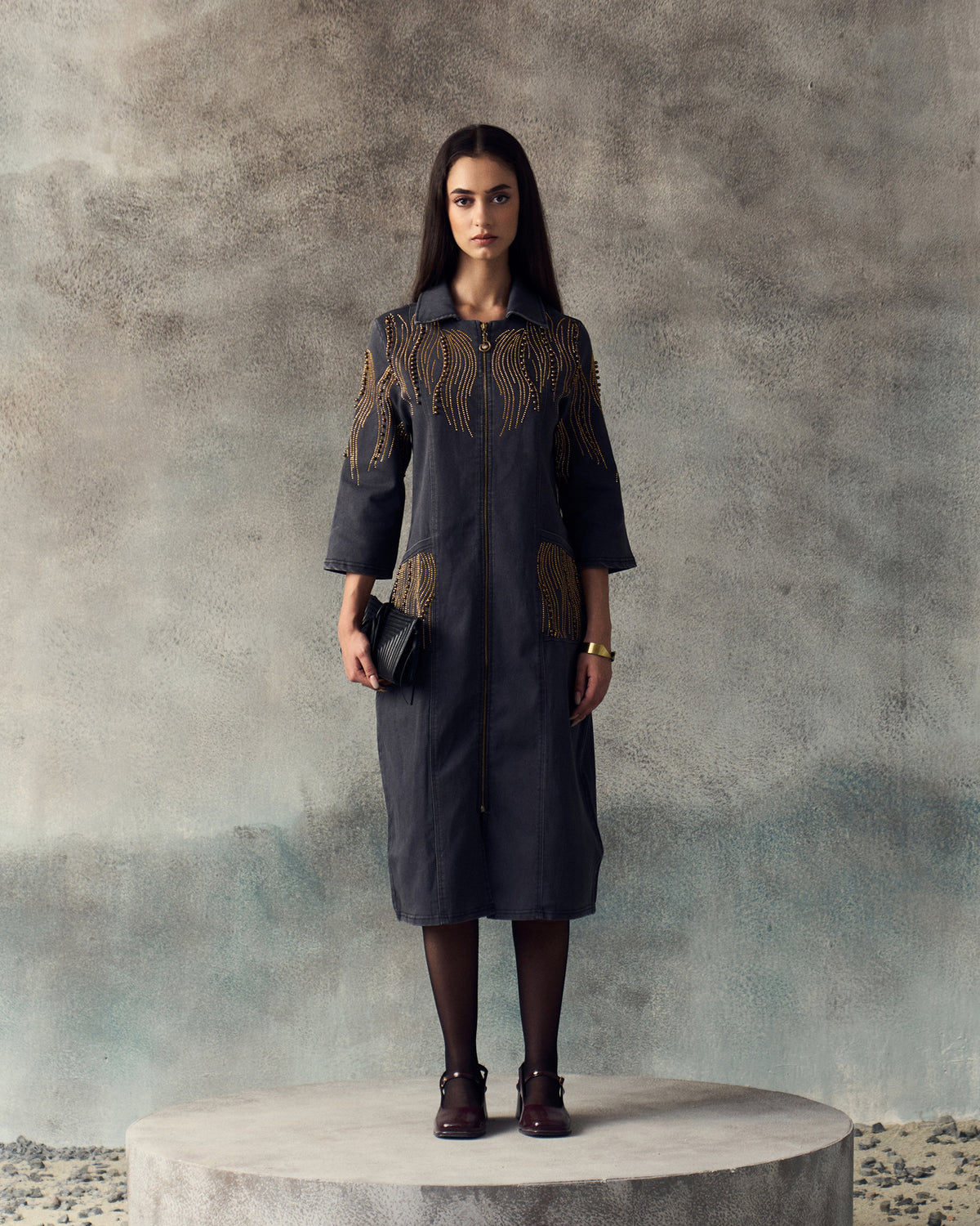 DARK GREY GANA DRESS