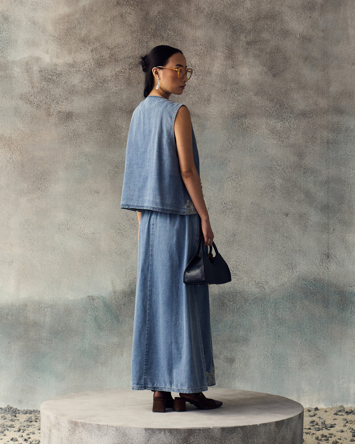 SKY BLUE LAYA SKIRT SET