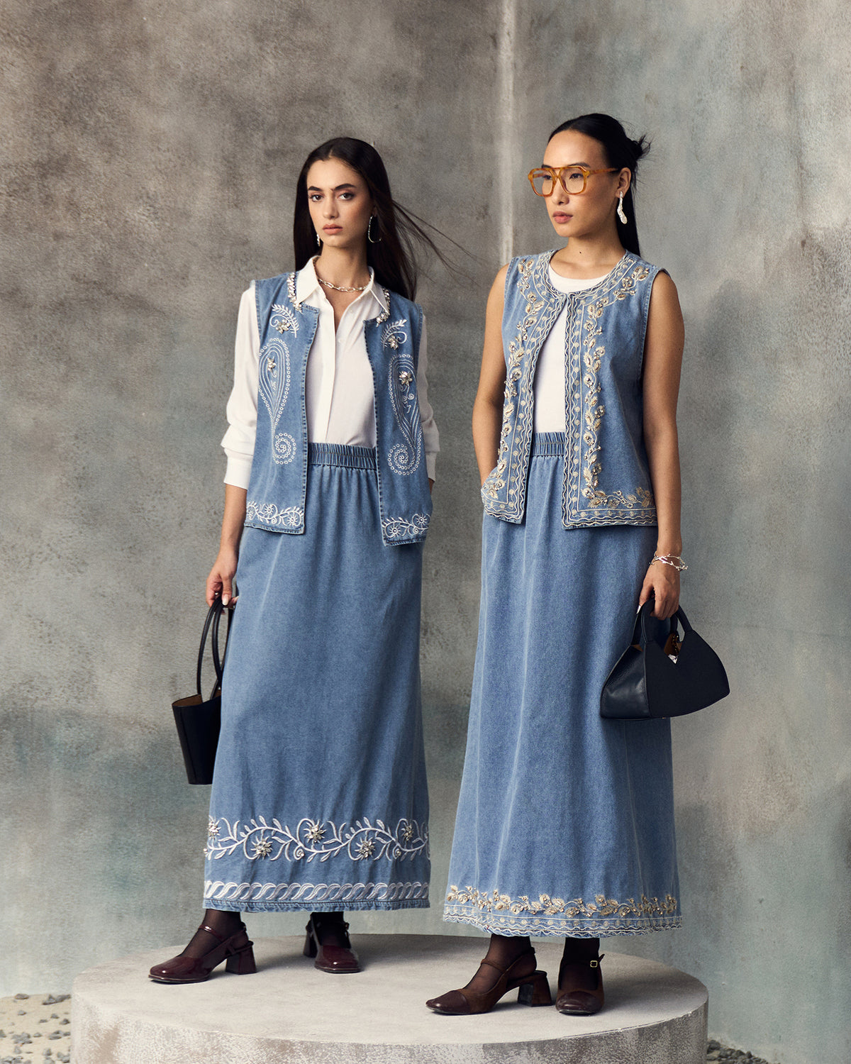 SKY BLUE SAYA SKIRT SET