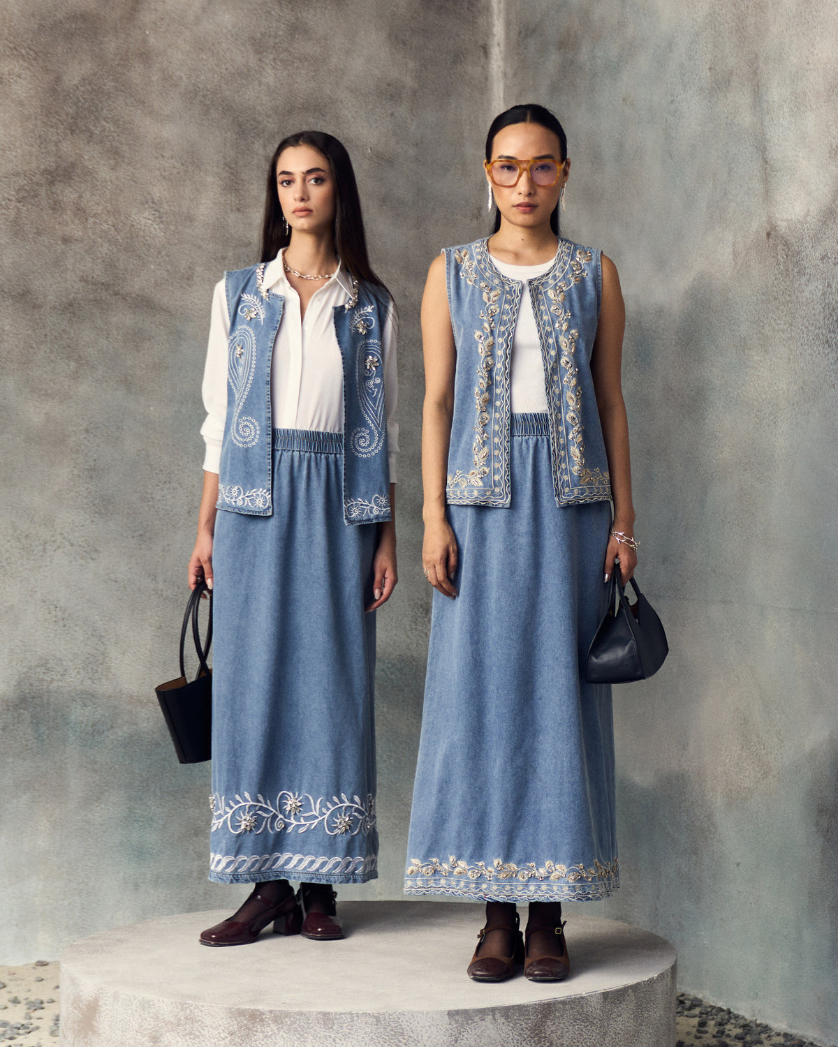 SKY BLUE LAYA SKIRT SET