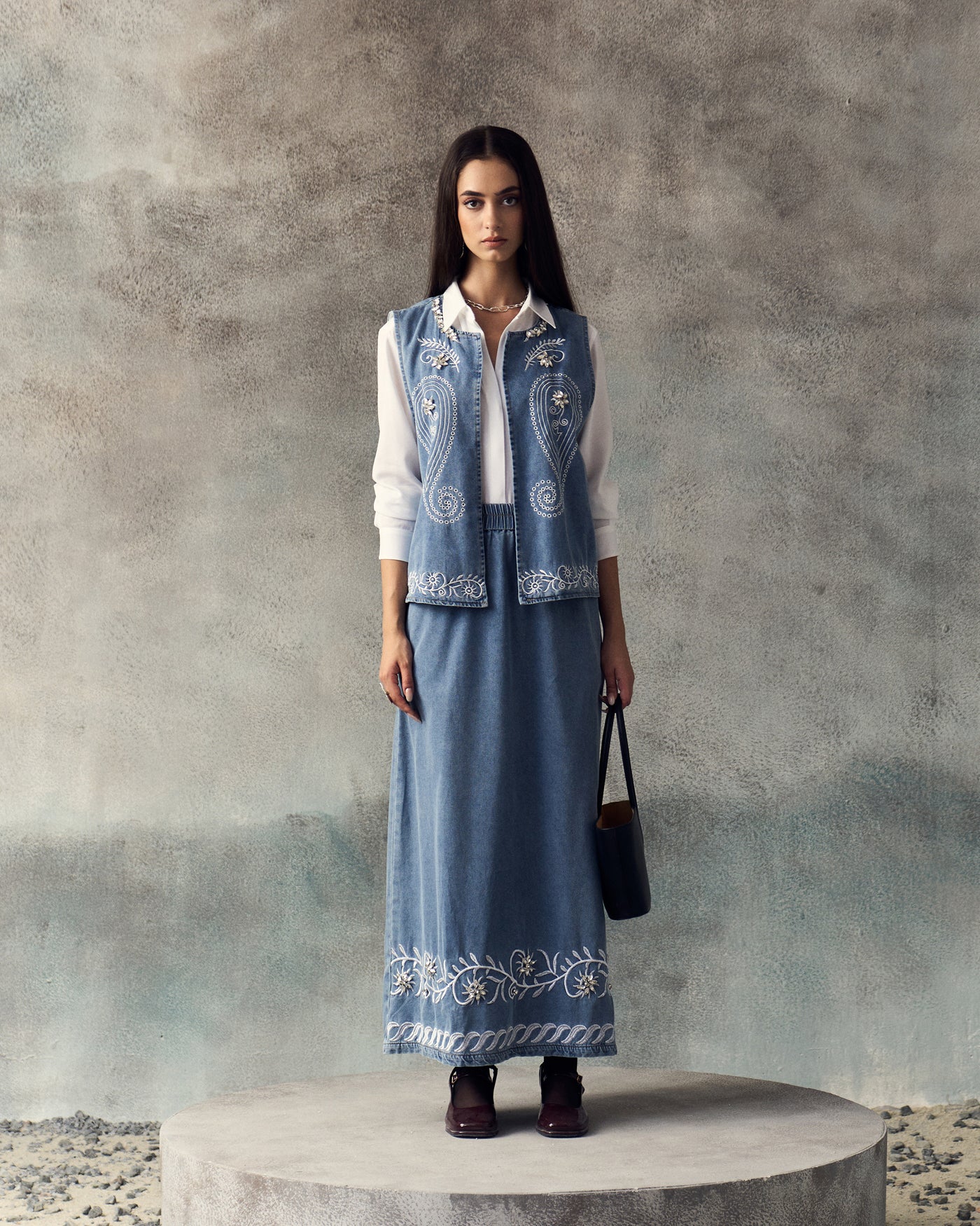 SKY BLUE SAYA SKIRT SET