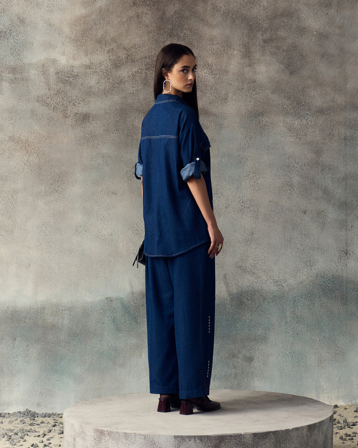 DARK BLUE NICOLE COORD SET