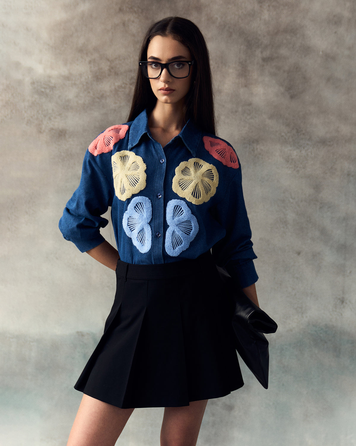 DARK BLUE SEINA SHIRT