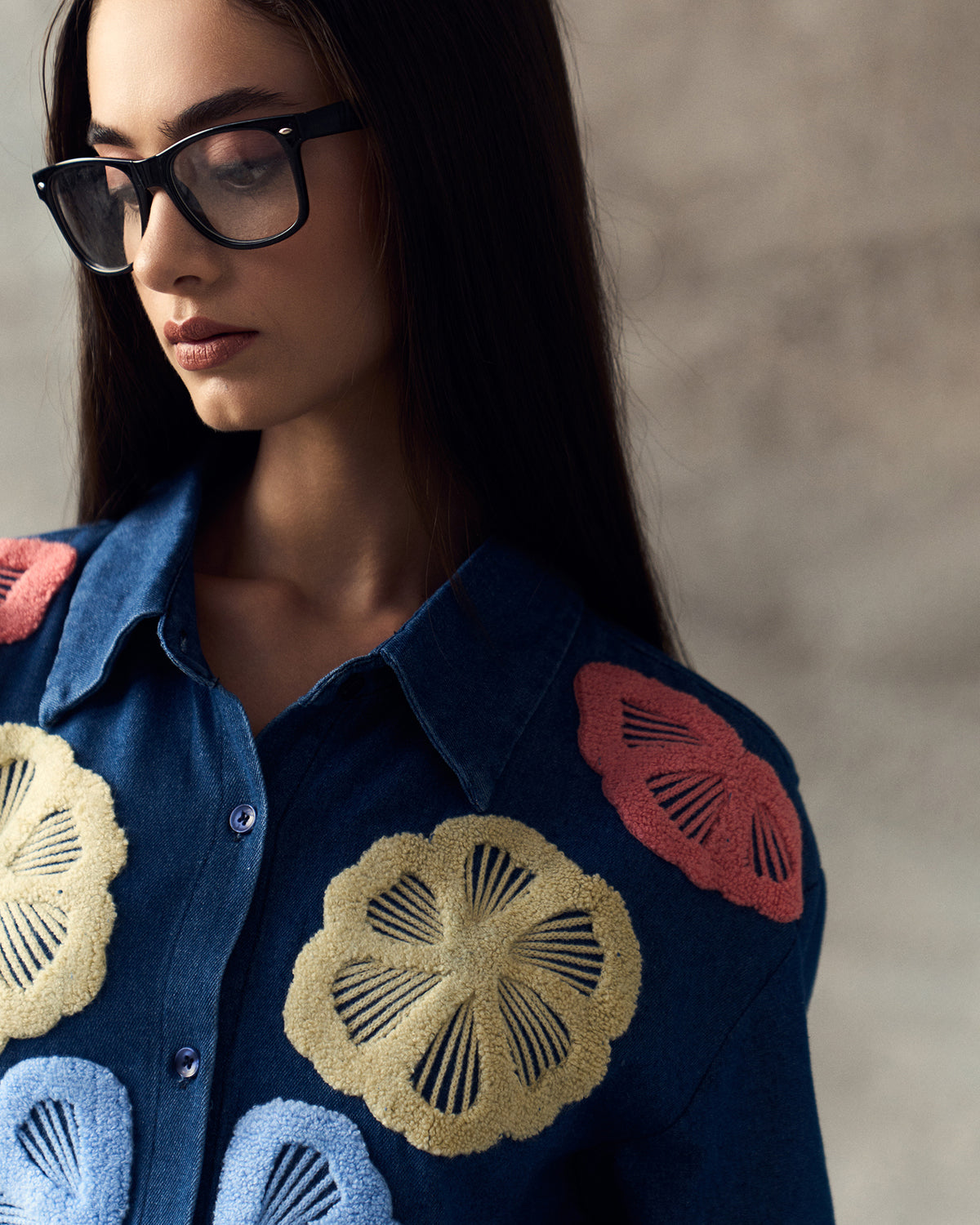 DARK BLUE SEINA SHIRT