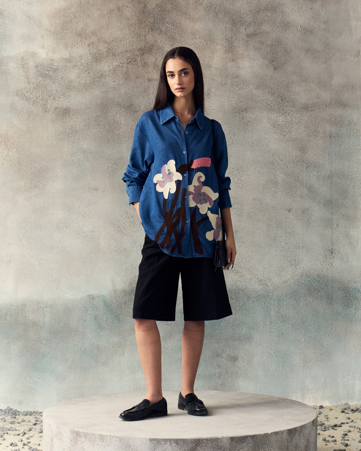 DARK BLUE LEINA SHIRT