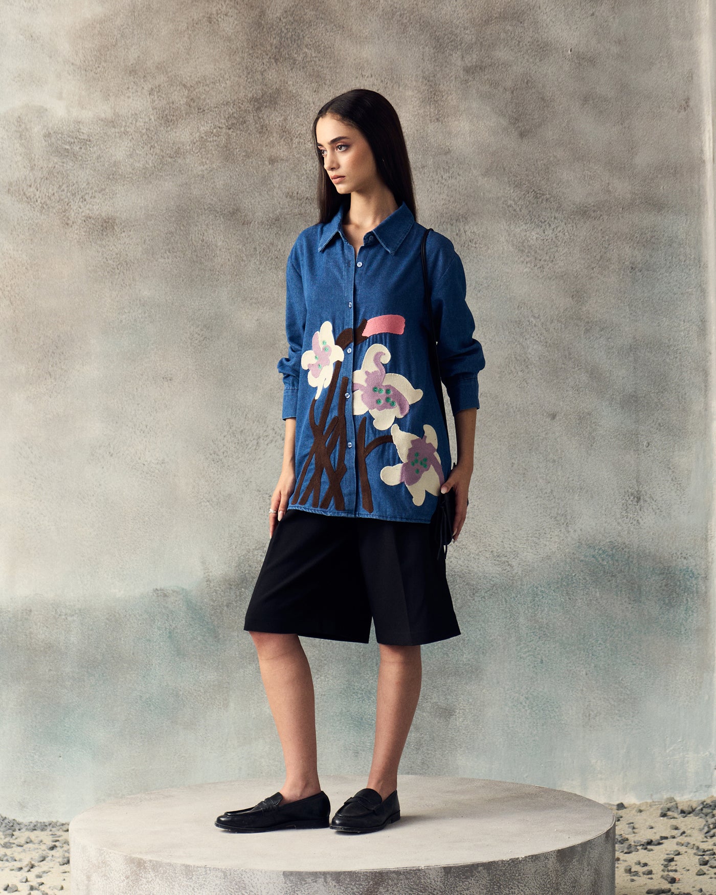 DARK BLUE LEINA SHIRT