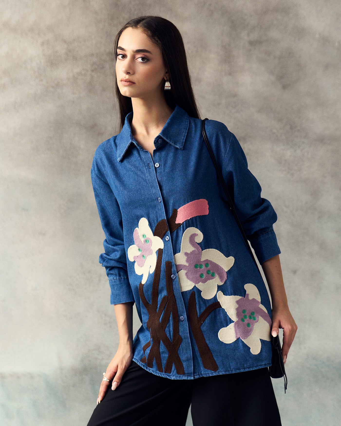 DARK BLUE LEINA SHIRT