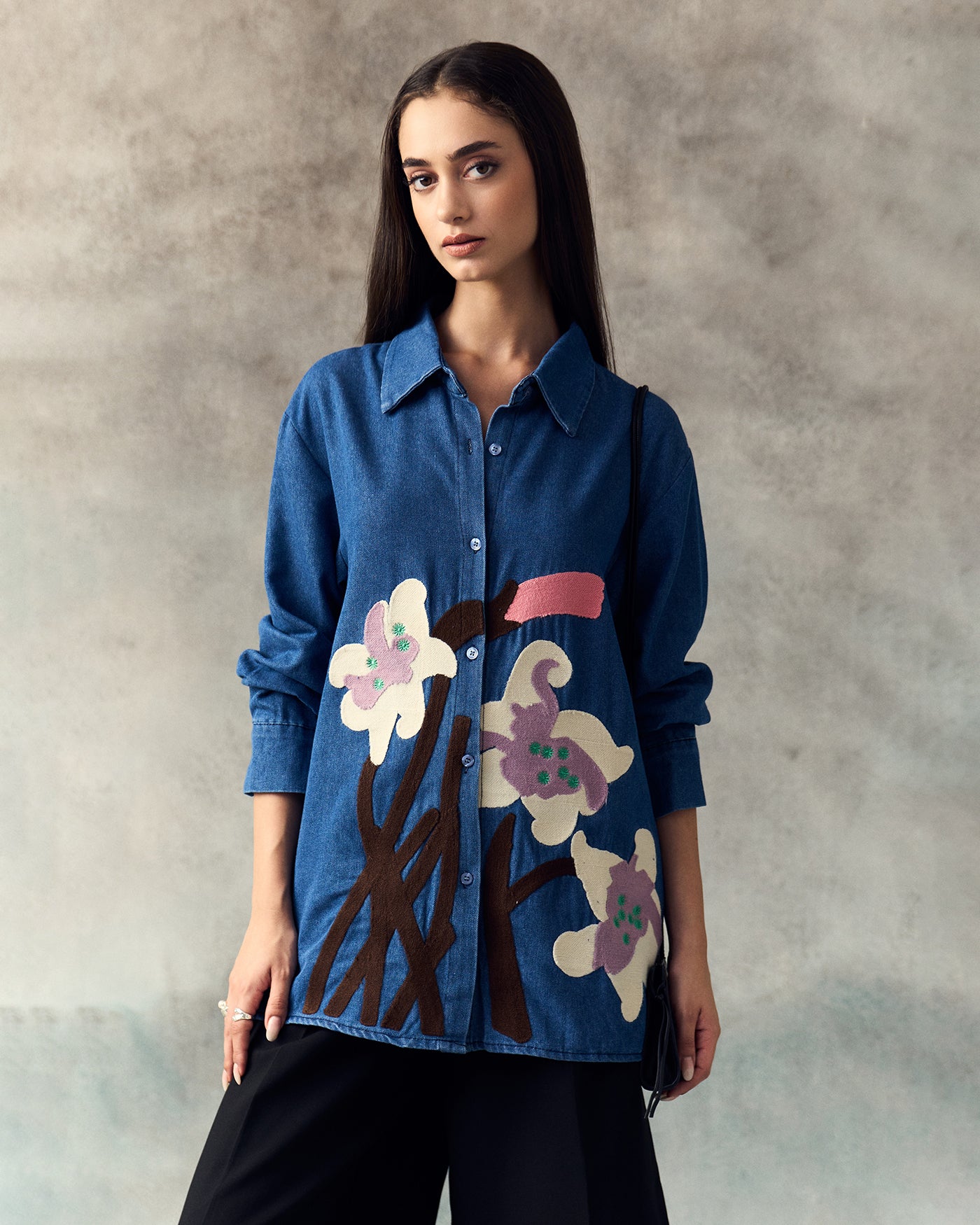 DARK BLUE LEINA SHIRT