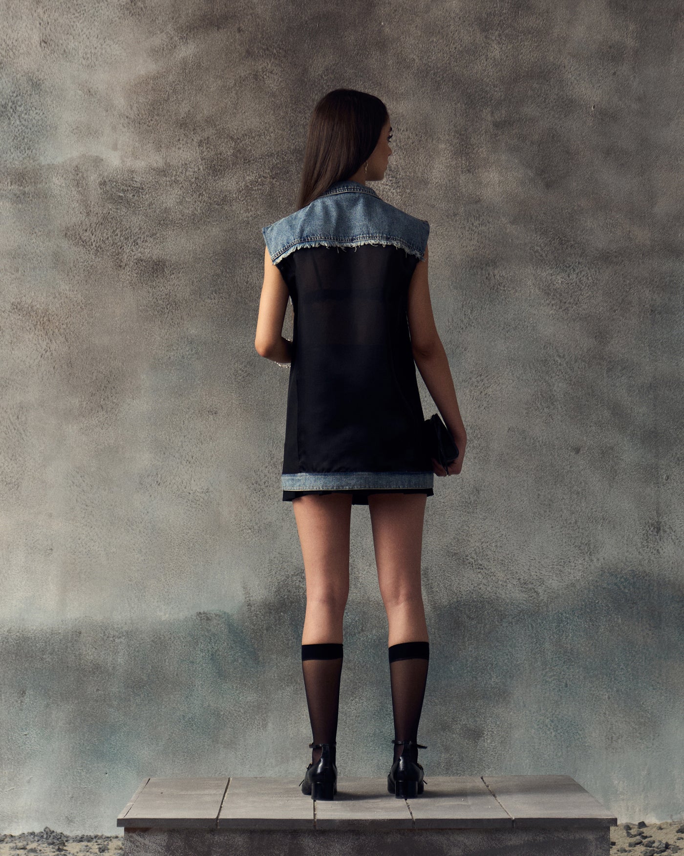 BLACK NEVINIA WAISTCOAT