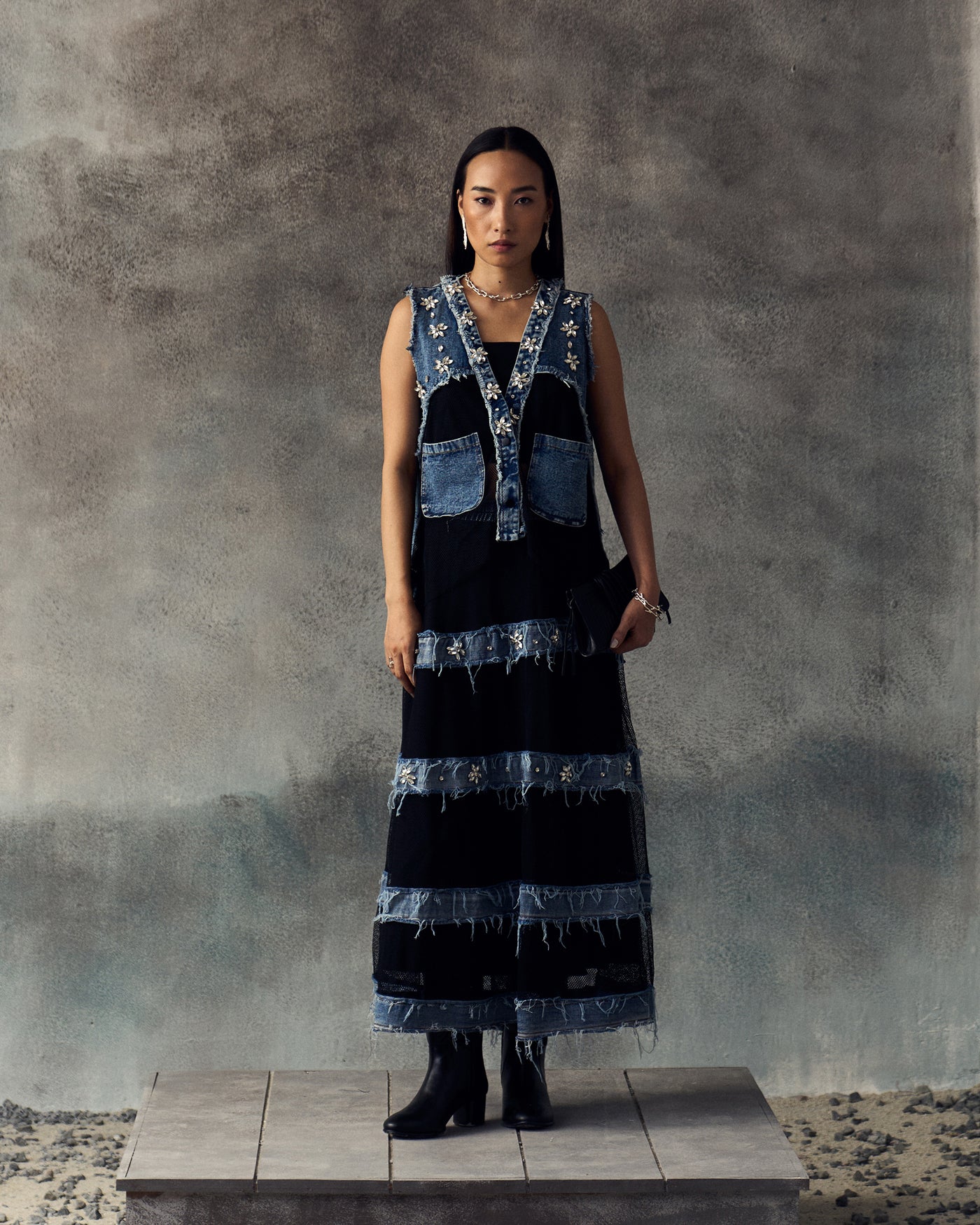 BLUE LABLYN SKIRT SET