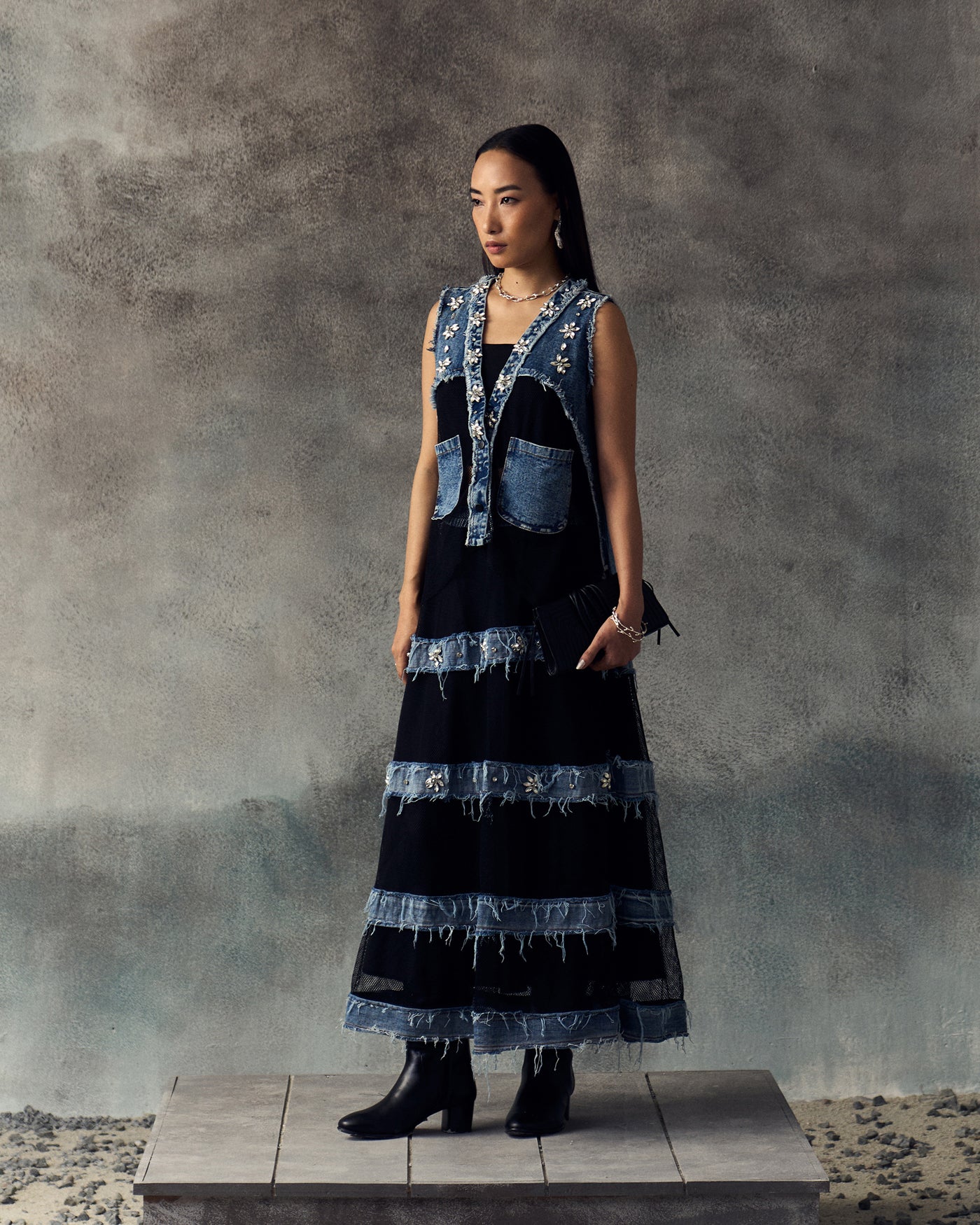BLUE LABLYN SKIRT SET
