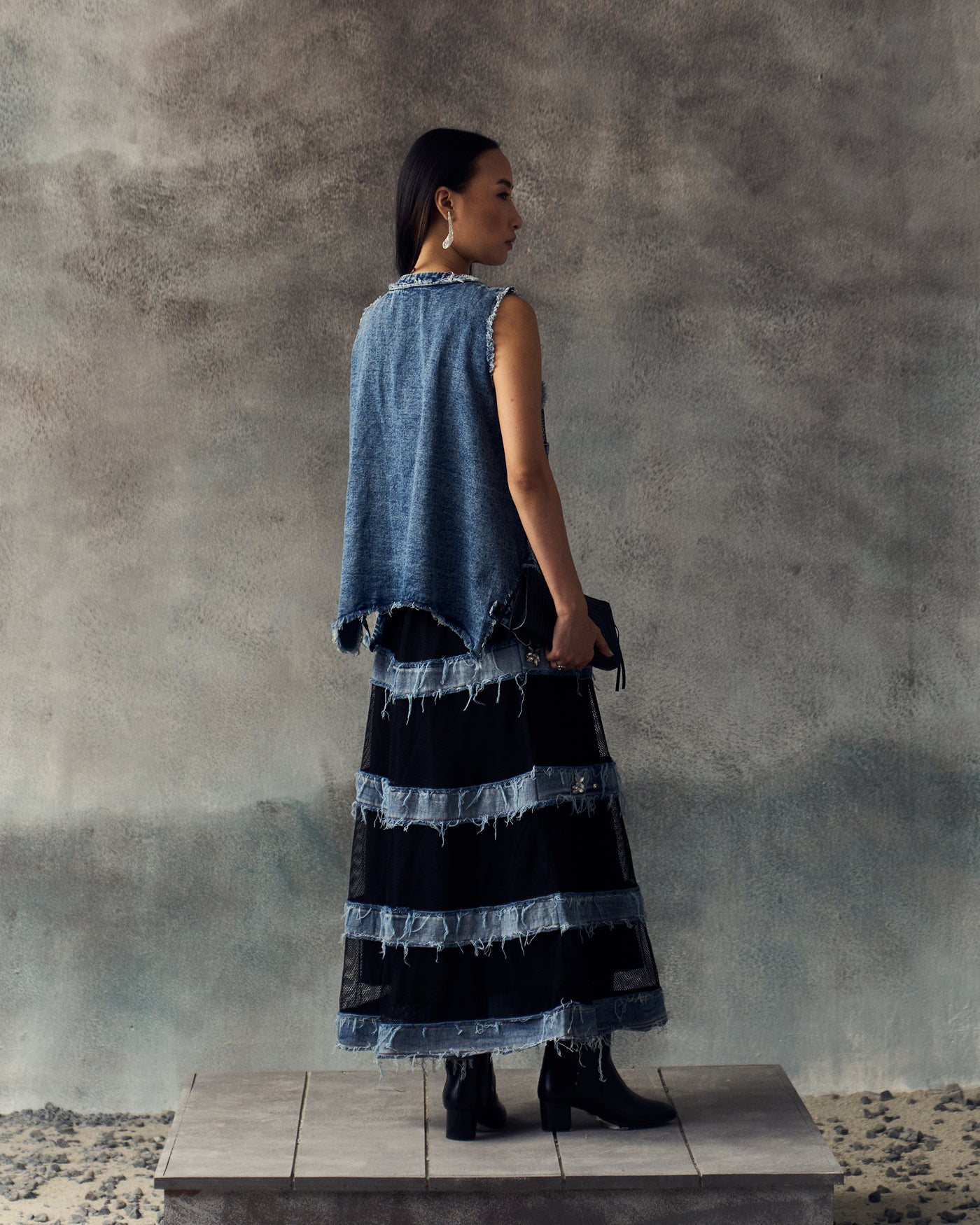 BLUE LABLYN SKIRT SET