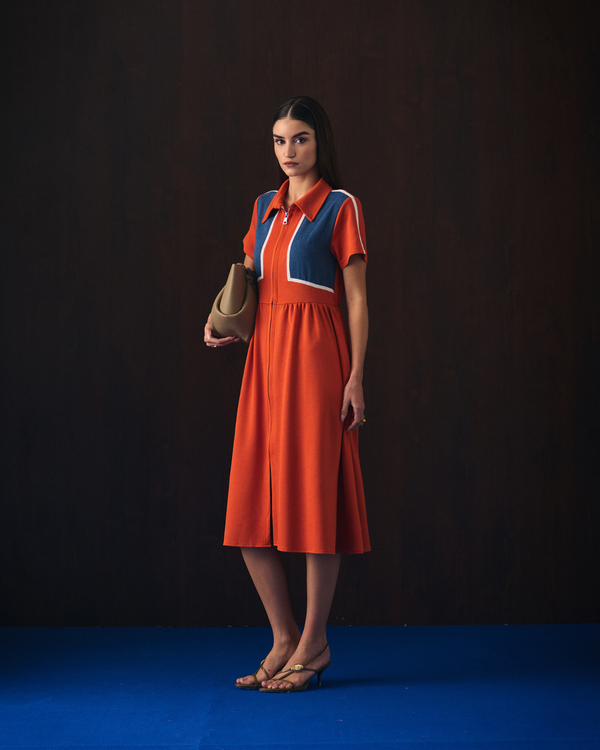 ORANGE ALIA DRESS