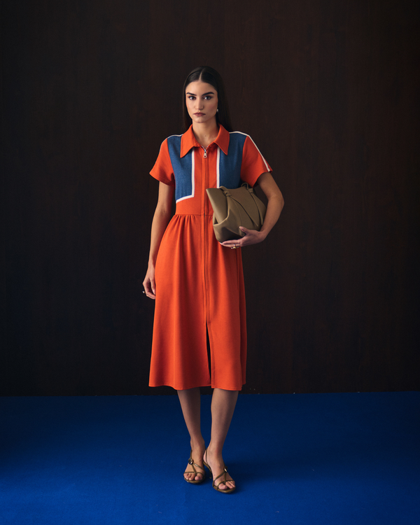 ORANGE ALIA DRESS
