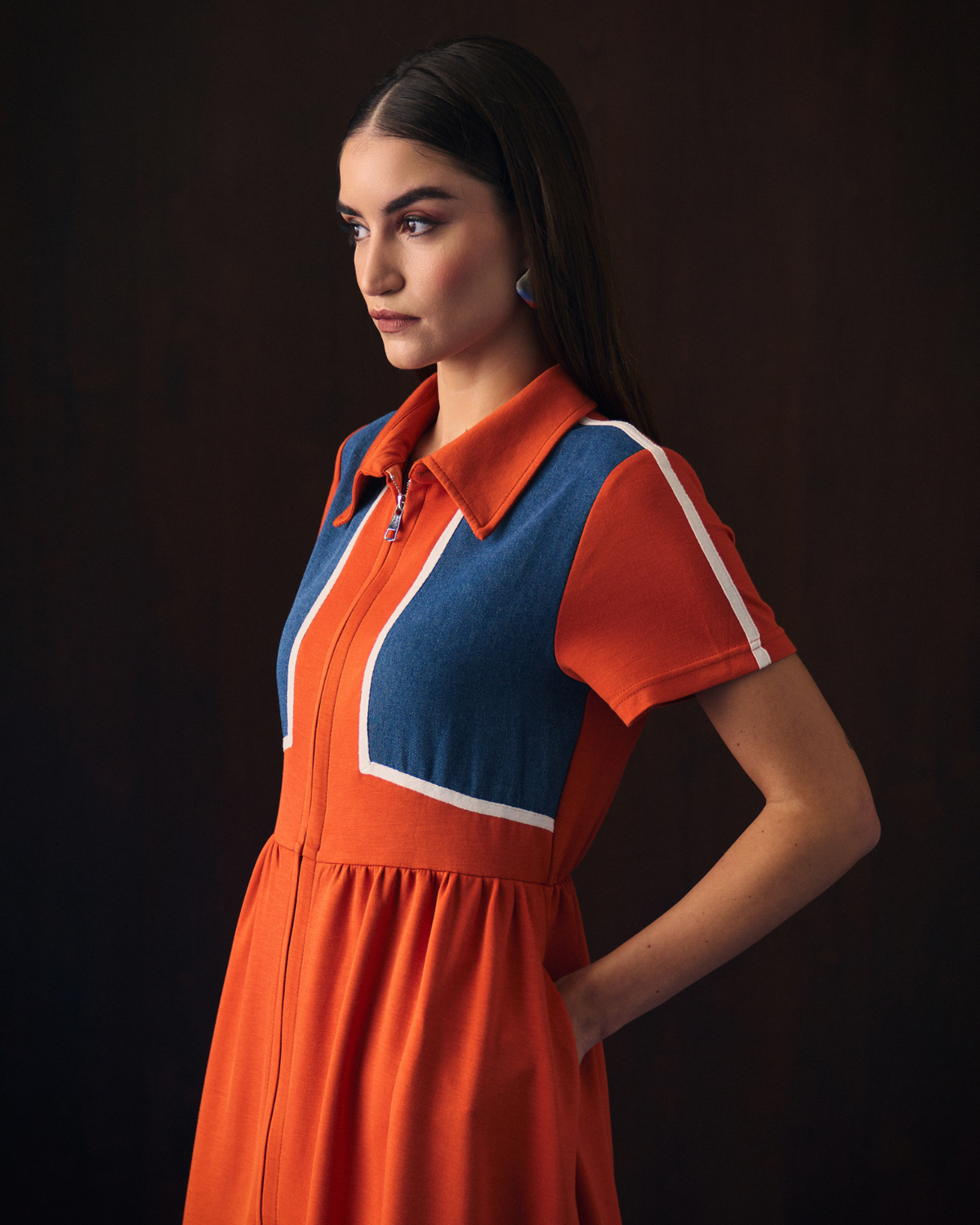 ORANGE ALIA DRESS