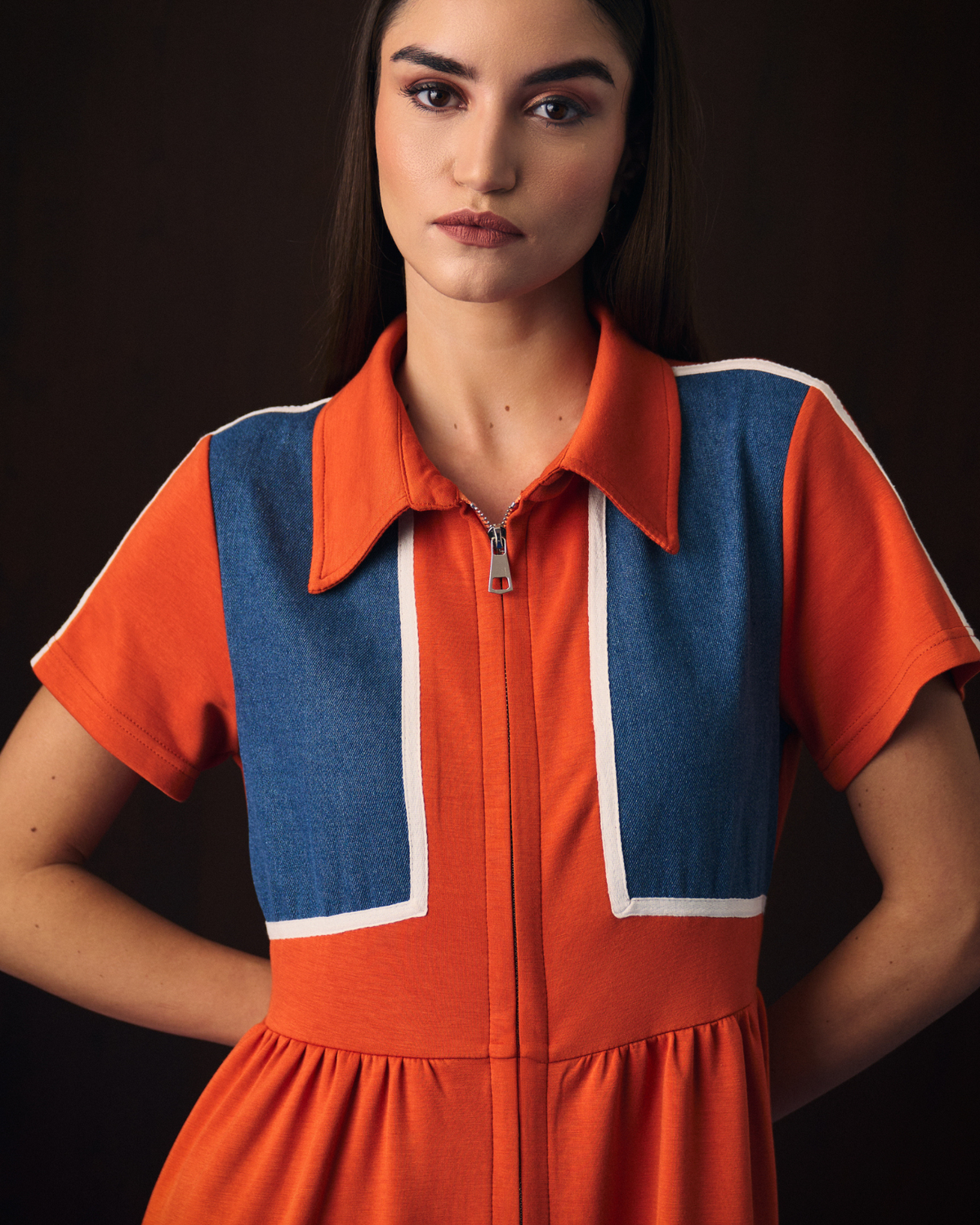 ORANGE ALIA DRESS